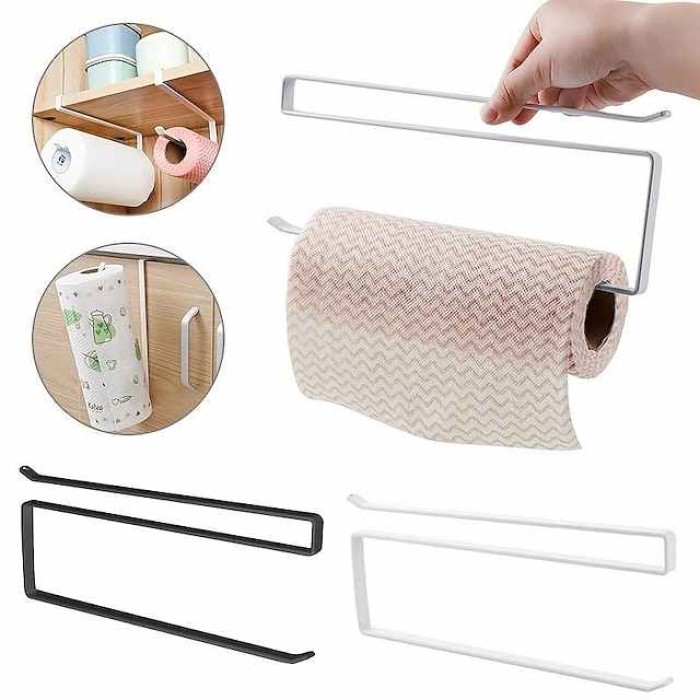 Iron Paper Towel Holder, Door Cabinet Hanging Paper Towel Holder, Partition Paper Towel Holder, Bathroom Paper Towel Holder, Kitchen Paper Towel Holder, Storage Holder