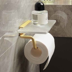 Acrylic Tissue Holder Toilet Tissue Box Toilet Perforated Toilet Paper Box Bathroom Roll Toilet Paper Storage Rack