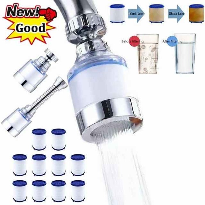 Faucet Water Filter for Bathroom Kitchen Sink Skin Face Wash, Faucet Filter Replacement Shower Head For Hard Water, Filtration Remove Chlorine Fluoride Heavy Metals