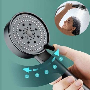 Shower Head High Pressure Handheld Spray with 5 Mode Showerhead, Adjustable High-Pressure Water Saving Shower Head Held, Shower Bathroom Accessories