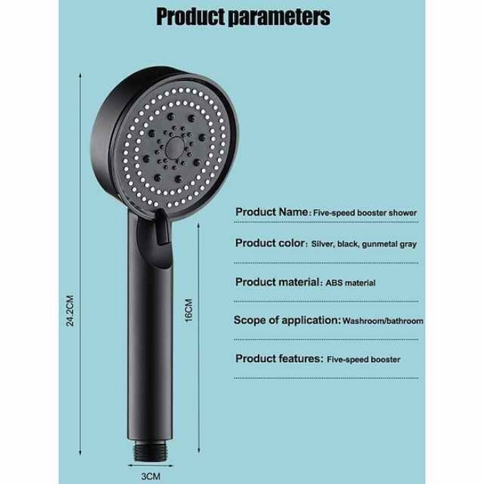 Shower Head High Pressure Handheld Spray with 5 Mode Showerhead, Adjustable High-Pressure Water Saving Shower Head Held, Shower Bathroom Accessories