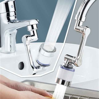 Faucet Extender Mechanical Arm 1080° Water Aerator Nozzle Bubbler for Bathroom Kitchen, Universal Tap Extend Head Sprayer Filter Spout Adapter Attachment Fittings Accessories