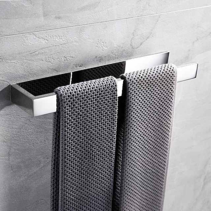 Adhesive Towel Holder, Towel Rail Stainless Steel Wall mounted, Bathroom Towel Rack 35cm, Towel Bar for Bath