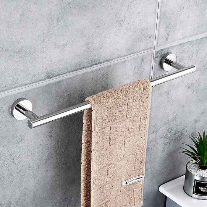 Bathroom Towel Bar, Bath Accessories Thicken Stainless Steel Shower Towel Rack for Bathroom, Towel Holder Wall Mounted 30-60cm