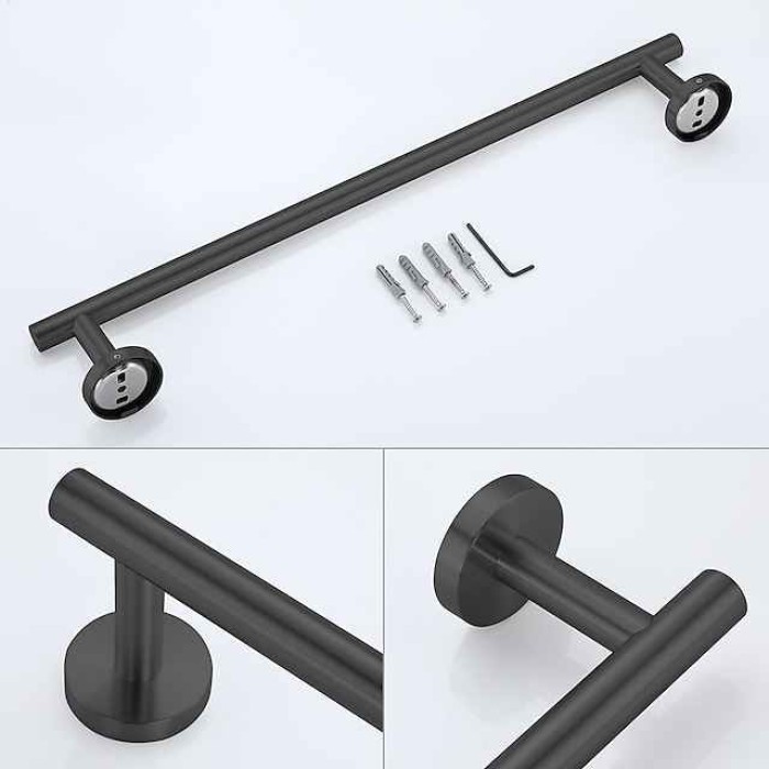 Bathroom Towel Bar, Bath Accessories Thicken Stainless Steel Shower Towel Rack for Bathroom, Towel Holder Wall Mounted 30-60cm