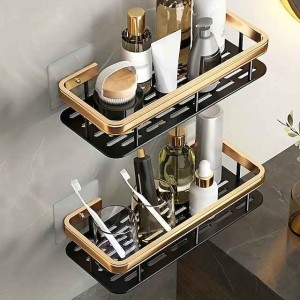 1pc Punch Free Toilet Storage Rack Bathroom Shelf Toilet Washroom Vanity Supplies Wall Hanging Wall Storage Rack