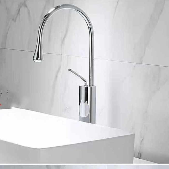 Bathroom Sink Faucet - Rotatable / Classic / Centerset Electroplated / Painted Finishes Deck Mounted Single Handle One HoleBath Taps