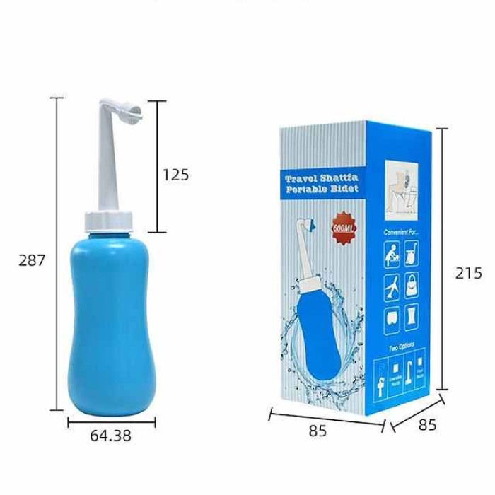 Portable Bidet Sprayer EVA Bottle 300/400/600 ml Detachable Nozzle Head with Case, Travel Handheld Large Bottle for Toilet  Bathroom Shattaf Hand Spray