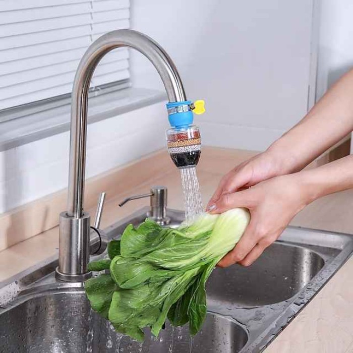 Six-Layer Adjustable Faucet Filter Water Purifier Household Bathroom Kitchen Tap Water Filter Splash-Proof Water Faucet Shower