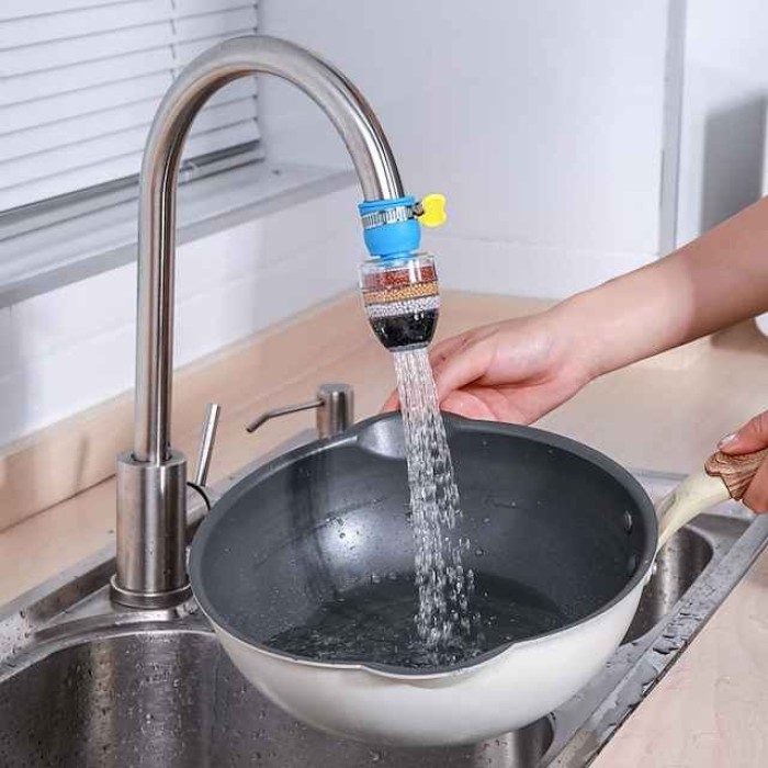 Six-Layer Adjustable Faucet Filter Water Purifier Household Bathroom Kitchen Tap Water Filter Splash-Proof Water Faucet Shower