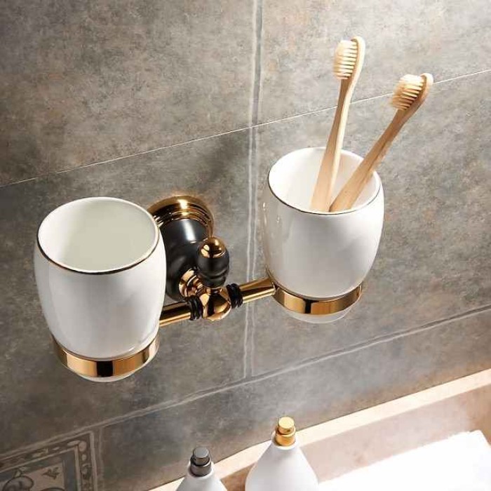 Toothbrush Holder Cool New Design Creative Antique Country Brass 1PC - Bathroom Hotel bath Wall Mounted