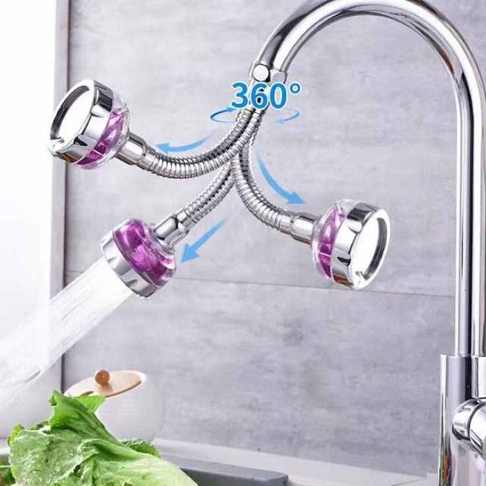 360 Degree Turbo Rotation Faucet Pressurize Kitchen Sink Tap Filter Bubble Splash Proof Water Saving Shower Nozzle Tap Connector