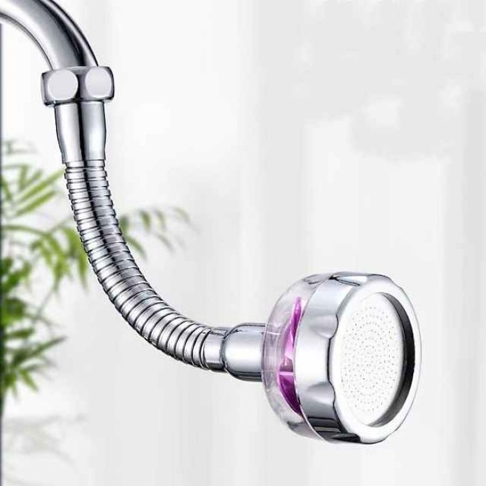 360 Degree Turbo Rotation Faucet Pressurize Kitchen Sink Tap Filter Bubble Splash Proof Water Saving Shower Nozzle Tap Connector