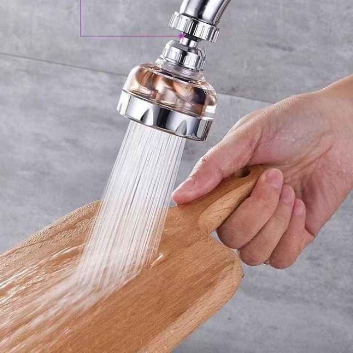 360 Degree Turbo Rotation Faucet Pressurize Kitchen Sink Tap Filter Bubble Splash Proof Water Saving Shower Nozzle Tap Connector