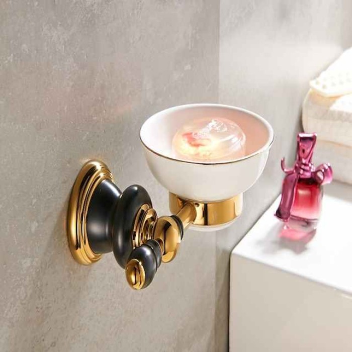 Soap Holder, Suction Cup Soap Dish For Bathroom Shower Soap Dishes & Holders Cool Creative Antique Country Brass 1PC - Bathroom Hotel bath Wall Mounted