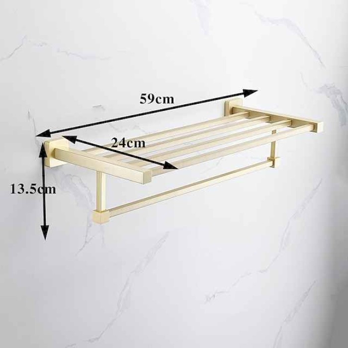 Bathroom Shelf Cool / New Design / Creative Modern / Country Brass 1PC - Bathroom / Hotel bath Double Wall Mounted