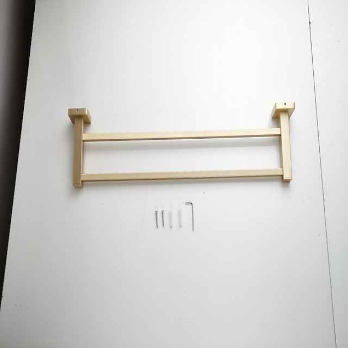 Bathroom Towel Rack Hooks Kitchen Hand Towel Holder Cool New Design Modern Country Brass 1PC Bathroom Hotel bath 2-tower bar Wall Mounted