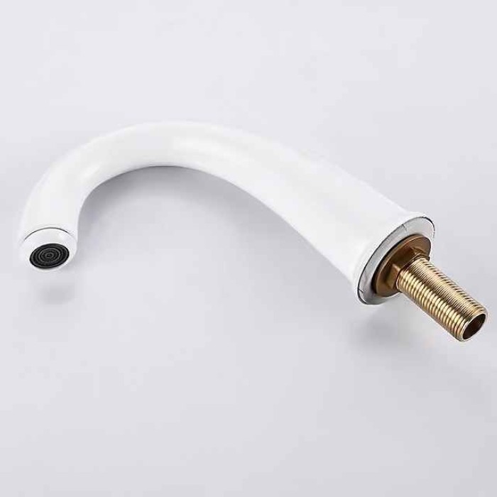 Widespread Bathroom Faucet Sink Mixer Basin Taps, Twin Handle Vessel Tap with Cold and Hot Hose