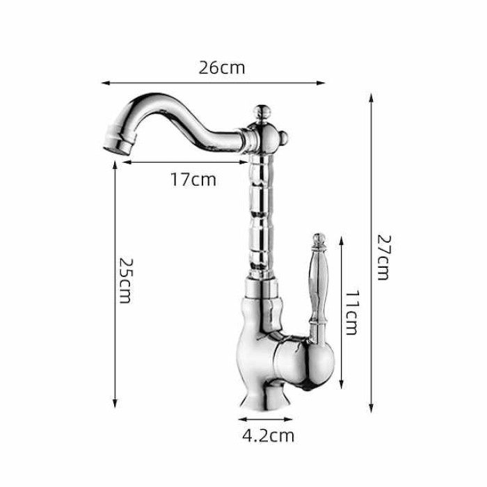 Kitchen Taps Sink Mixer Vessel Faucet, Single Handle with Cold and Hot Hose