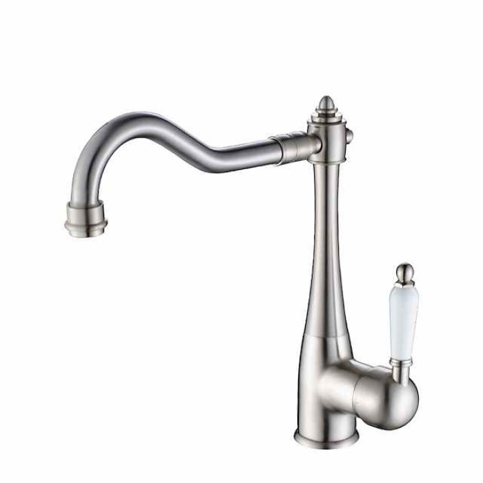 Kitchen faucet - Single Handle One Hole Electroplated Standard Spout Centerset Retro Vintage / Minimalist Kitchen Taps