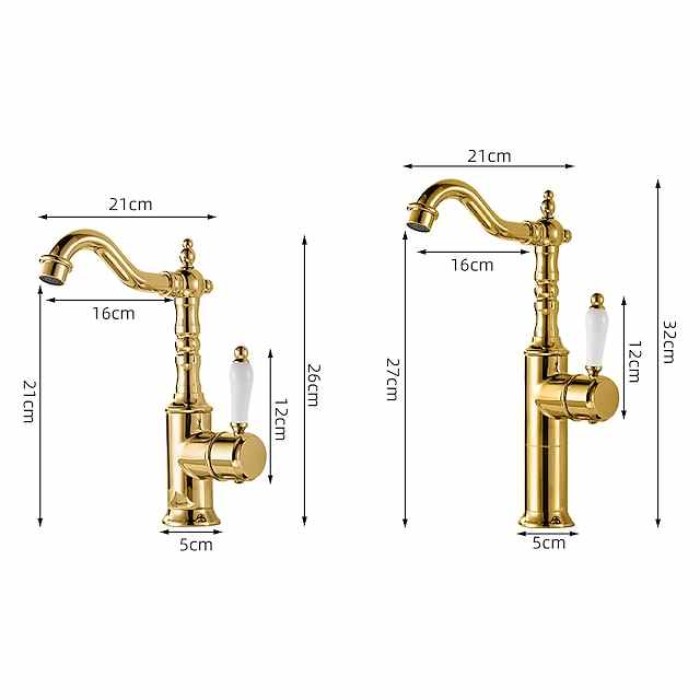 Kitchen faucet - Single Handle One Hole Electroplated Standard Spout Centerset Retro Vintage / Minimalist Kitchen Taps