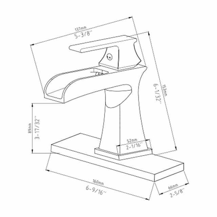 Bathroom Sink Faucet - Centerset / Waterfall Painted Finishes Centerset Single Handle One HoleBath Taps