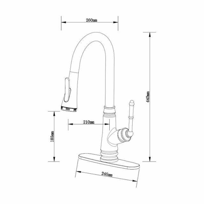 Kitchen faucet - Single Handle One Hole Painted Finishes Pull-out / Pull-down Centerset Modern Contemporary Kitchen Taps