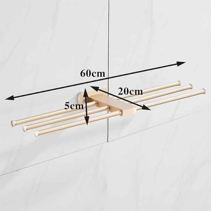 Towel Bar Cool / New Design Modern / Country Brass 1PC - Bathroom / Hotel bath 3-towel bar Wall Mounted