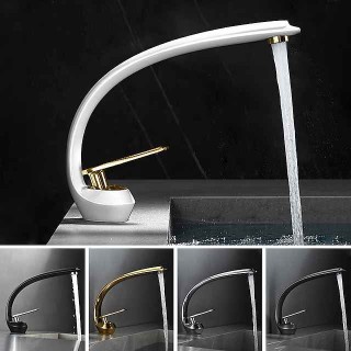 Bathroom Sink Faucet - Classic Electroplated / Painted Finishes Centerset Single Handle One HoleBath Taps