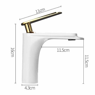 Bathroom Sink Faucet - Classic Electroplated / Painted Finishes Centerset Single Handle One HoleBath Taps