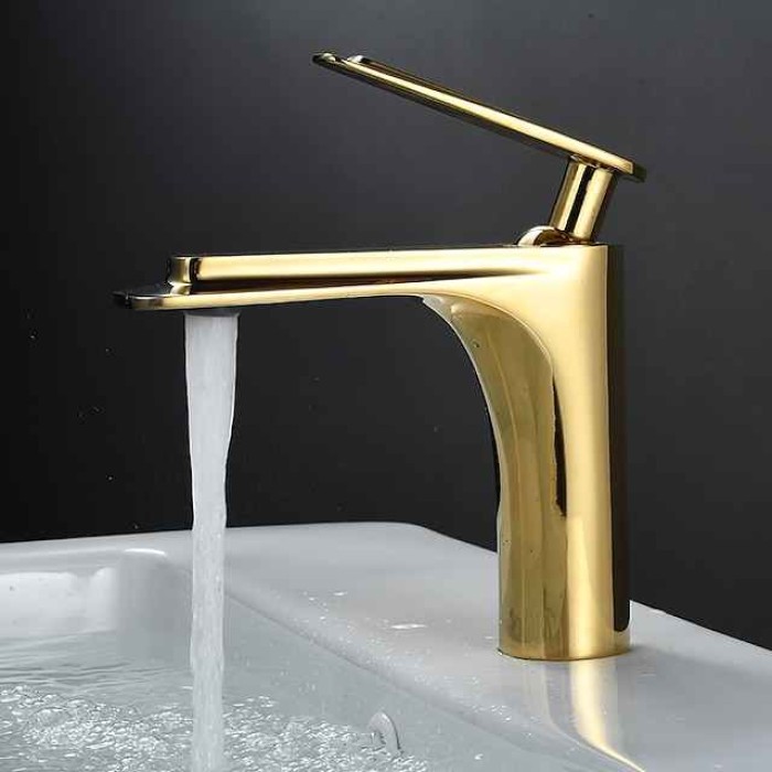 Bathroom Sink Faucet - Classic Electroplated / Painted Finishes Centerset Single Handle One HoleBath Taps