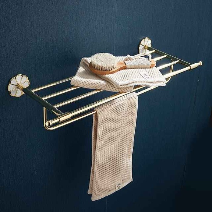 Towel Bar / Bathroom Shelf Multifunction Contemporary / Modern Stainless Steel / Zinc Alloy 1PC - Bathroom Double Wall Mounted