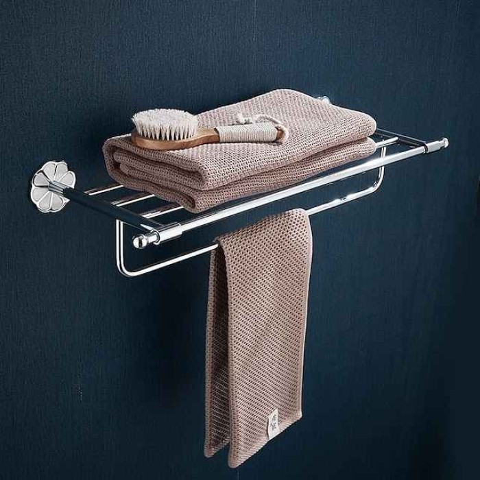 Towel Bar / Bathroom Shelf Multifunction Contemporary / Modern Stainless Steel / Zinc Alloy 1PC - Bathroom Double Wall Mounted