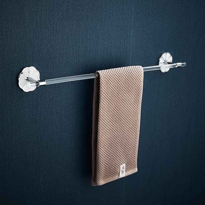 Towel Bar Creative Contemporary / Modern Stainless Steel / Zinc Alloy 1PC - Bathroom Single / 1-Towel Bar Wall Mounted