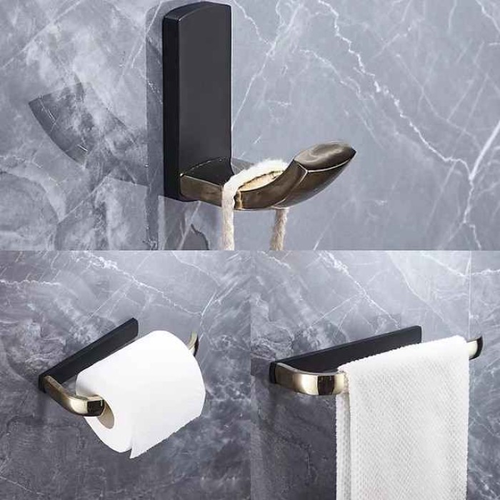 Towel Bar / Toilet Paper Holder / Robe Hook Adorable Modern Brass 5pcs - Bathroom / Hotel bath Wall Mounted