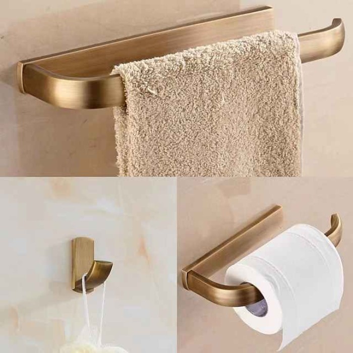 Towel Bar / Toilet Paper Holder / Robe Hook Adorable Modern Brass 5pcs - Bathroom / Hotel bath Wall Mounted