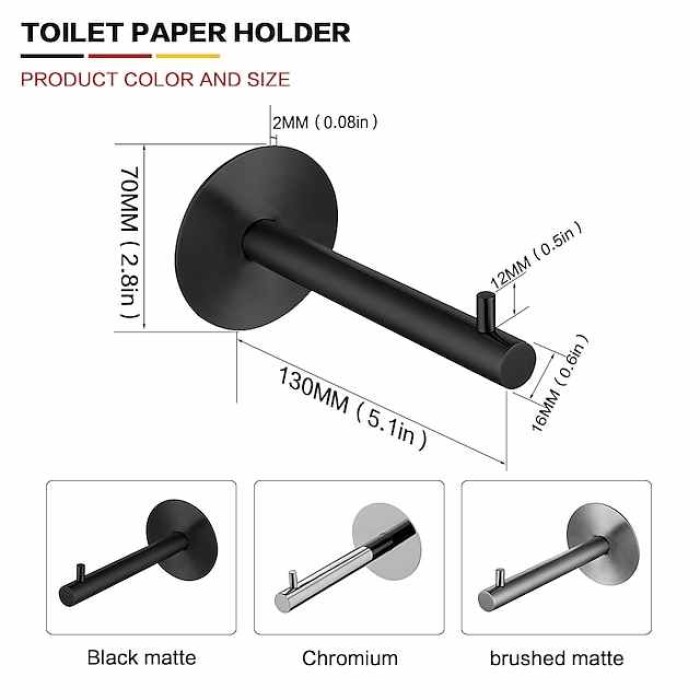 Toilet Paper Holder New Design / Self-adhesive / Creative Contemporary / Modern Stainless Steel / Low-carbon Steel / Metal 1PC - Bathroom Wall Mounted