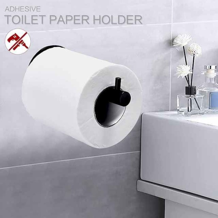 Toilet Paper Holder New Design / Self-adhesive / Creative Contemporary / Modern Stainless Steel / Low-carbon Steel / Metal 1PC - Bathroom Wall Mounted