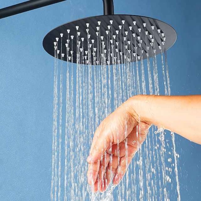 Water-Saving Round Shower Head, Contemporary Luxury Rain Shower Head in Painted Finishes