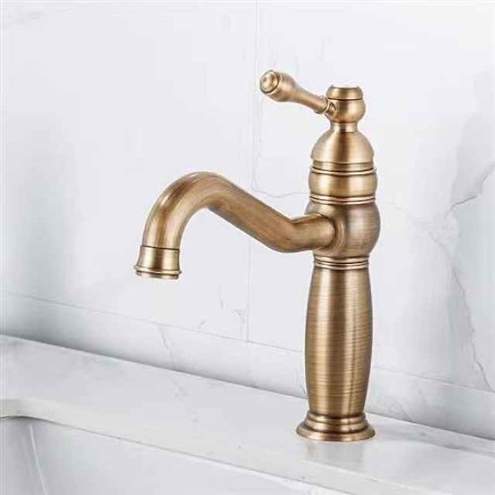 Classic Bathroom Sink Faucet in Electroplated Finishes, Widespread Single Handle Two Holes Bath Taps