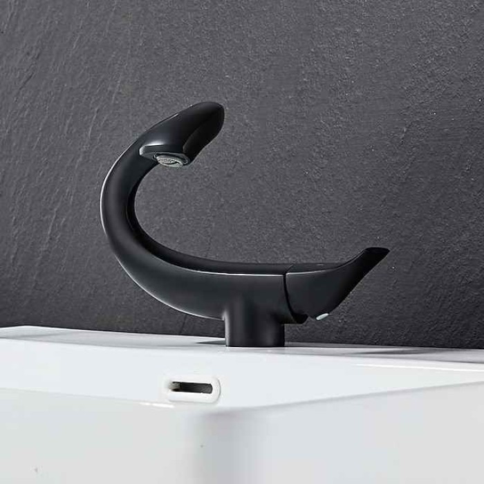 Classic Bathroom Sink Faucet, Center-set Single Handle One Hole Bath Taps in Electroplated Finishes