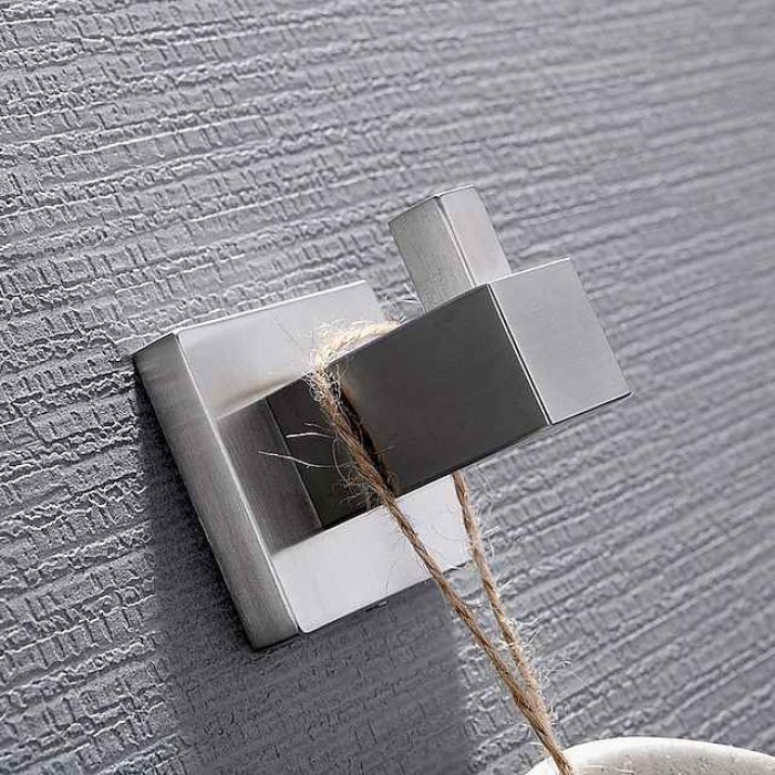 Robe Hook Adorable Creative Contemporary Modern Stainless Steel Low-carbon Steel Metal 2pcs - Bathroom Wall Mounted