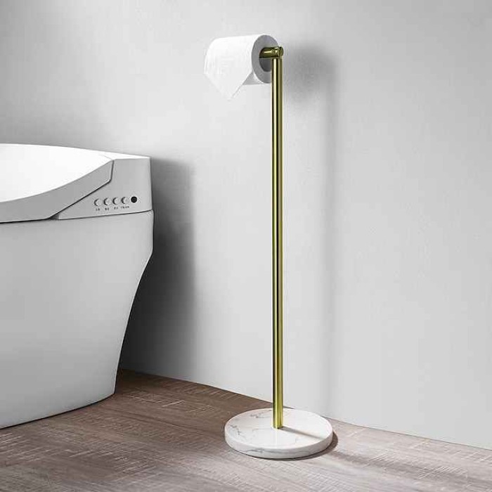 Toilet Paper Holder / Bathroom Shelf Adjustable Length / Foldable / Retractable Cable Contemporary / Modern Silicon Rubber / Stainless Steel / Mixed Material 1PC - Bathroom Floor Mounted