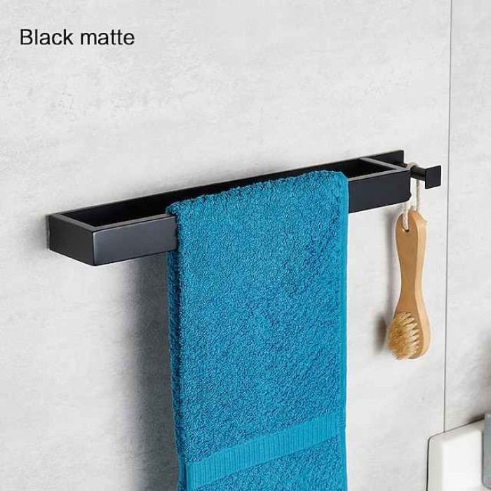 Towel Bar Robe Hook Bathroom Shelf New Design Self-adhesive Adorable Contemporary Modern Stainless Steel Low-carbon Steel Metal 1PC - Bathroom Single 1-Towel Bar towel ring Wall