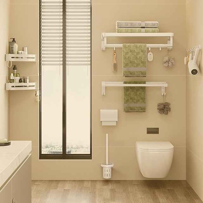 Toilet Paper Holder / Robe Hook / Bathroom Shelf Creative / Multifunction Contemporary / Modern Aluminum 1PC - Bathroom Single / Double / 1-Towel Bar Wall Mounted