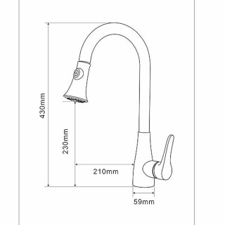 Single Handle Kitchen Faucet,Black Nickel One Hole Pull-out Standard Spout or Spray Type Standard Spout Oil-rubbed Bronze Kitchen Faucet with Cold and Hot Switch