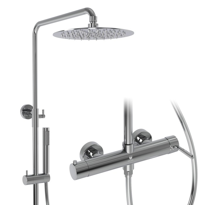 Exposed shower system with overhead shower <span>13068-E01</span>