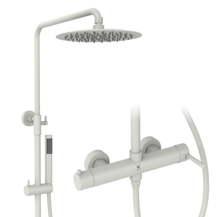 Exposed shower system with overhead shower <span>13068-E01</span>