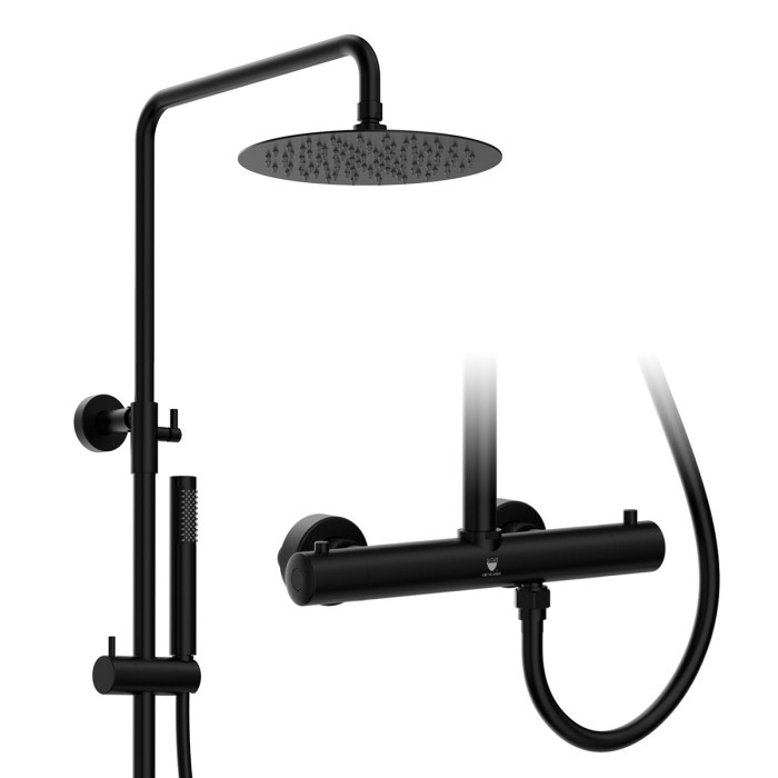 Exposed thermostatic shower column with 2-function <span>14448-E01</span>