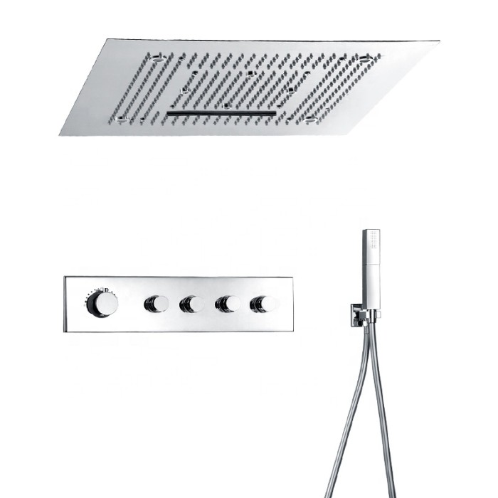 Luxury showers waterfall & rainfall thermostatic shower system ceiling mount <span>14514</span>